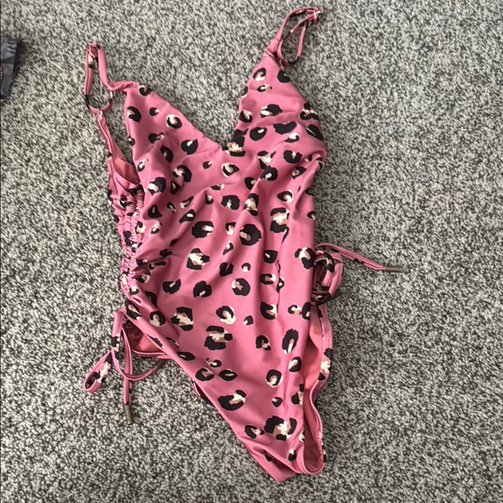 Red Carter Pink Leopard One Piece Swimsuit